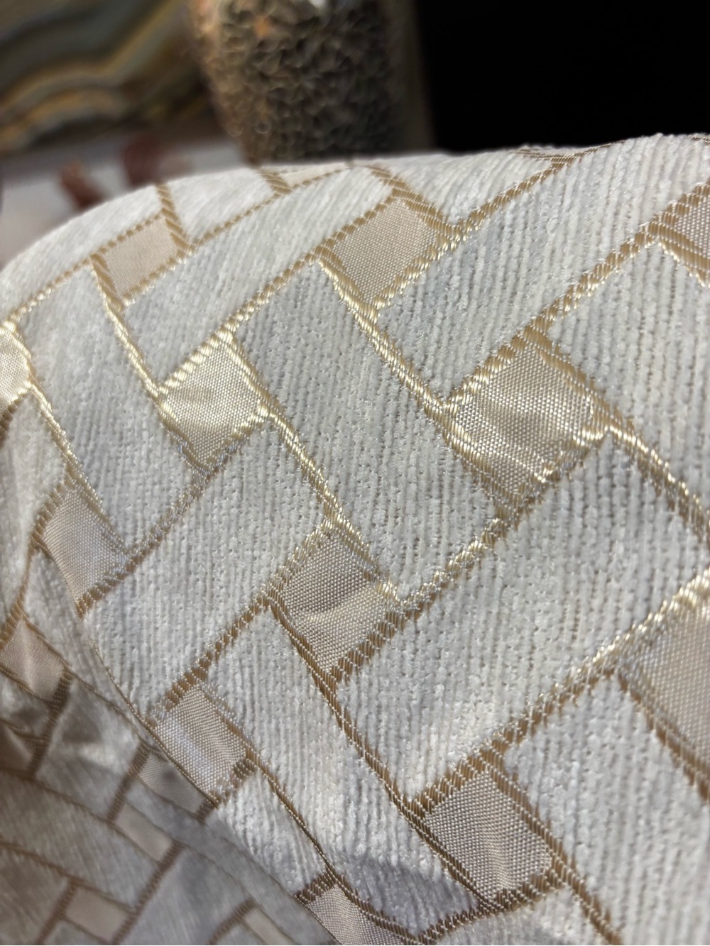 Cream and Gold Geometric Bedding - Luxury Decorative Cover
